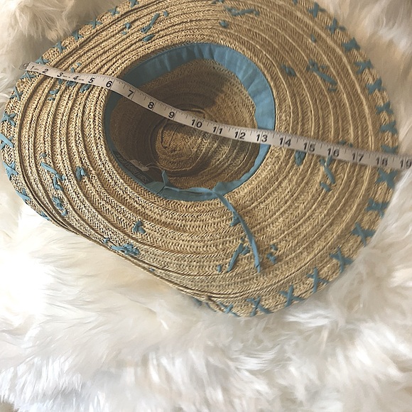 San Diego Hat company beaded paper hat wide brim wooden parrots